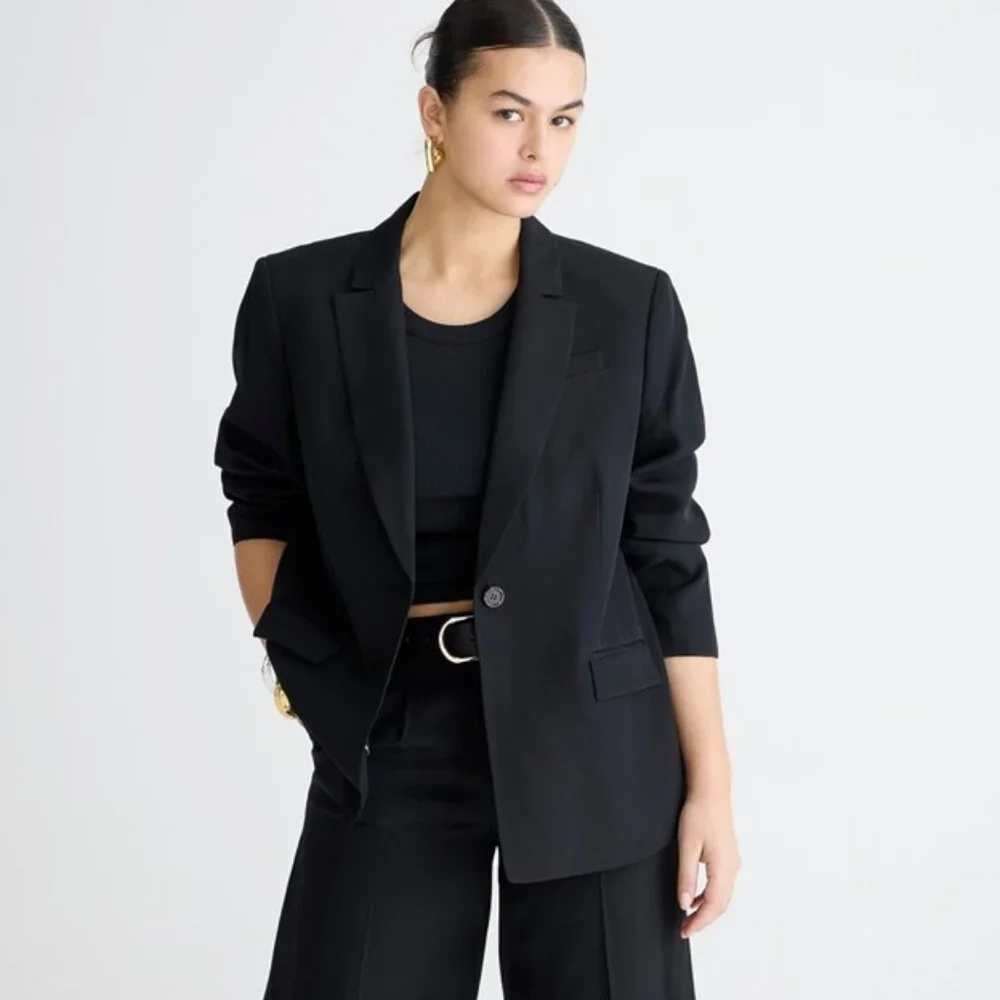 J.Crew Tuxedo blazer in drapey viscose BX801